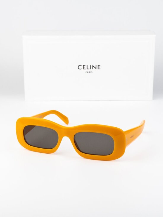 Celine Women Sunglasses Orange Grey Rectangle CL40294I 42A NEW AUTHENTIC main image 8